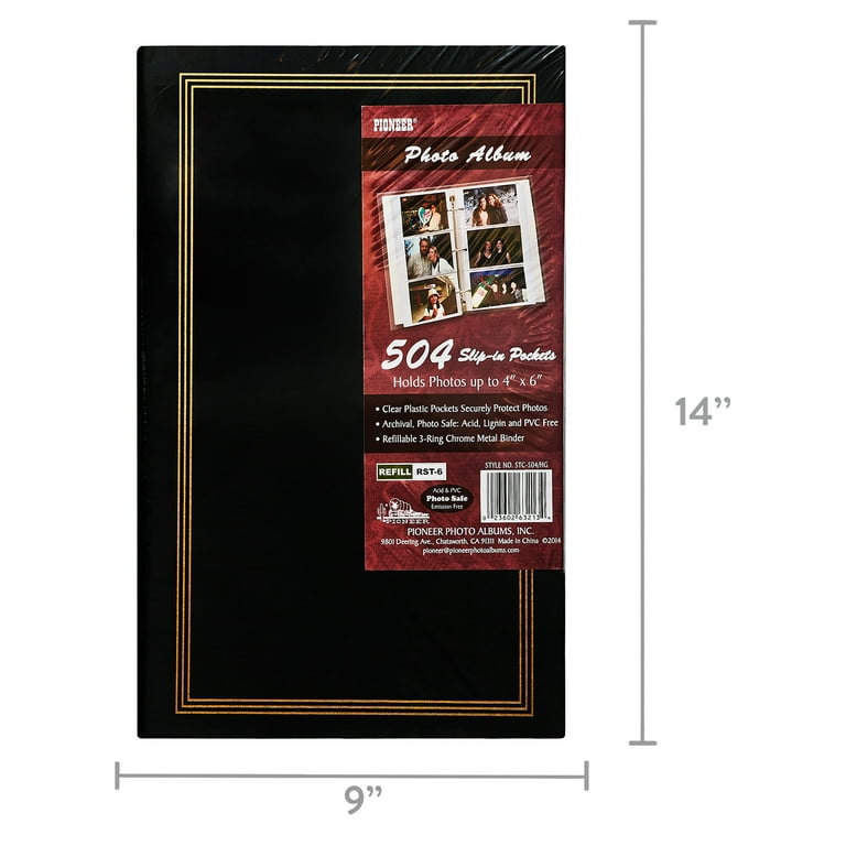 Pioneer 3-Ring Sewn Cover Album 12x12 Black/Brown