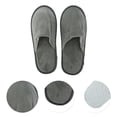 thumbnail image 3 of Unique Bargains 1 Pair Disposable Slippers Foldable Thickened Hotel Slippers Gray, 3 of 5