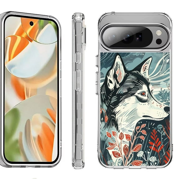 For Google Pixel 10 Pro XL Shockproof Protective Phone Case, by OneToughShield - Calm Husky