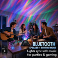 thumbnail image 5 of COSJM Galaxy Projector Night Light, Aurora Star Projector with 33 Light Effects, 8 White Noise, Bluetooth Speaker and Remote Control for Bedroom, Gaming Room and Parties, Gift for Kids and Adults, 5 of 11