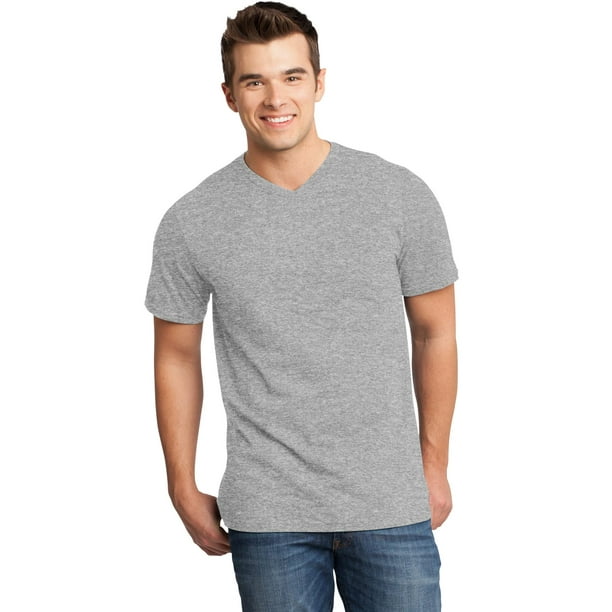 District - District Young Mens Very Important Tee V Neck-L (Light ...