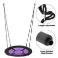 thumbnail image 4 of ZenSports Kids 440lbs Heavy-Duty Swing Stand Set W/ 40Inch Saucer Swing Tree Web Swing, Purple, 4 of 10
