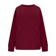 thumbnail image 6 of 2026 ! JINMGG Fall Winter Long Tops for Women, Womens Plus Size Fashion Women Comfortable Casual Pocket Color Long Sleeve Round-Neck Blouses T-Shirt Tops, 6 of 8