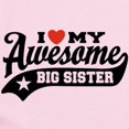 thumbnail image 2 of CafePress - I Love My Awesome Big Sister Infant Bodysuit - Baby Light Bodysuit, Size Newborn - 24 Months, 2 of 4