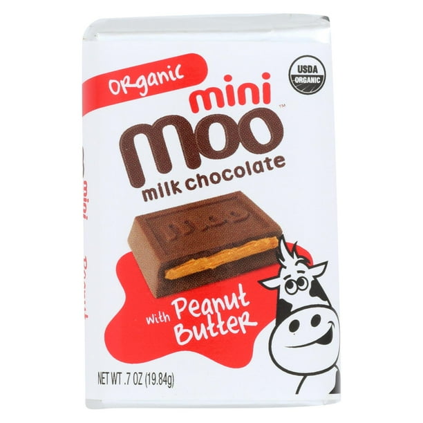Moo Mini Milk Chocolate With Peanut Butter, .07 Oz