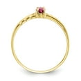 thumbnail image 2 of 10K Yellow Gold Ring Band with Stones (10) October Pink Tourmaline Marquise, Size 9, 2 of 5