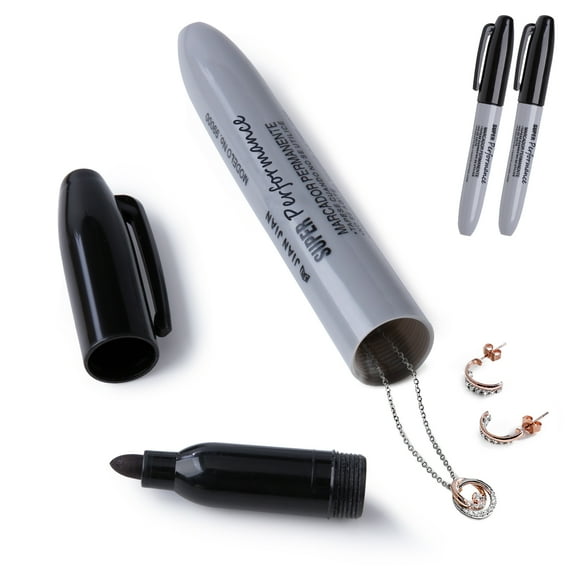 MyMealivos 2pcs Fake Pen Diversion Safe Keep Your Valuables Secretly, Hidden Safe Storage as A Marker Pen to Hide Small Items- Black