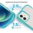 thumbnail image 5 of for iPhone 12 Phone Case, Shockproof for iPhone 12 Pro Case,  Grade Drop Protection, Protective Hard Back Slim Translucent Case for iPhone 12/12Pro 6.1'', Translucent Green, 5 of 11