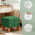 thumbnail image 7 of SCRAWLGOD St. Patrick's Day Shamrock Print Green Footstool Cover, Square Ottoman Cover Footrest Sofa Slipcovers Stool Covers Soft Footstool Covers Slipcovers with Anti-Slip Band, 7 of 7