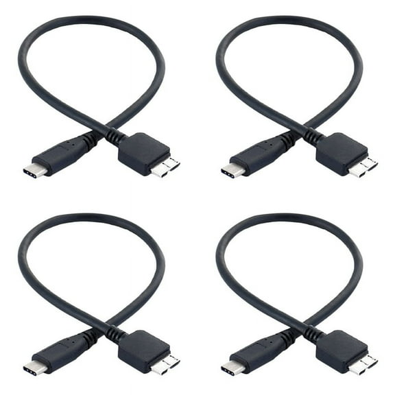 4X Hard Drive Cable,USB 3.1 Type-C Male to USB 3.0 Micro-B Male Data Cable for Tablet Phone