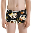thumbnail image 5 of Yiaed Cat Skulls and Flowers Print Boys' Boxer Briefs Cotton Casual Stretch Comfort Boys Boxers - Kids Boxer Briefs Underwear for Boys (6-18)-Large, 5 of 5