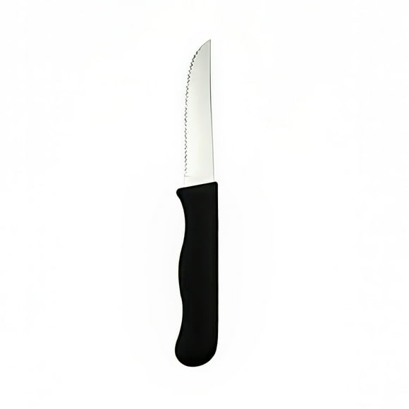 Oneida B617KSSF 8 1/2" Steak Knife with Stainless Blade & Black Plastic Handle, Titan Pattern