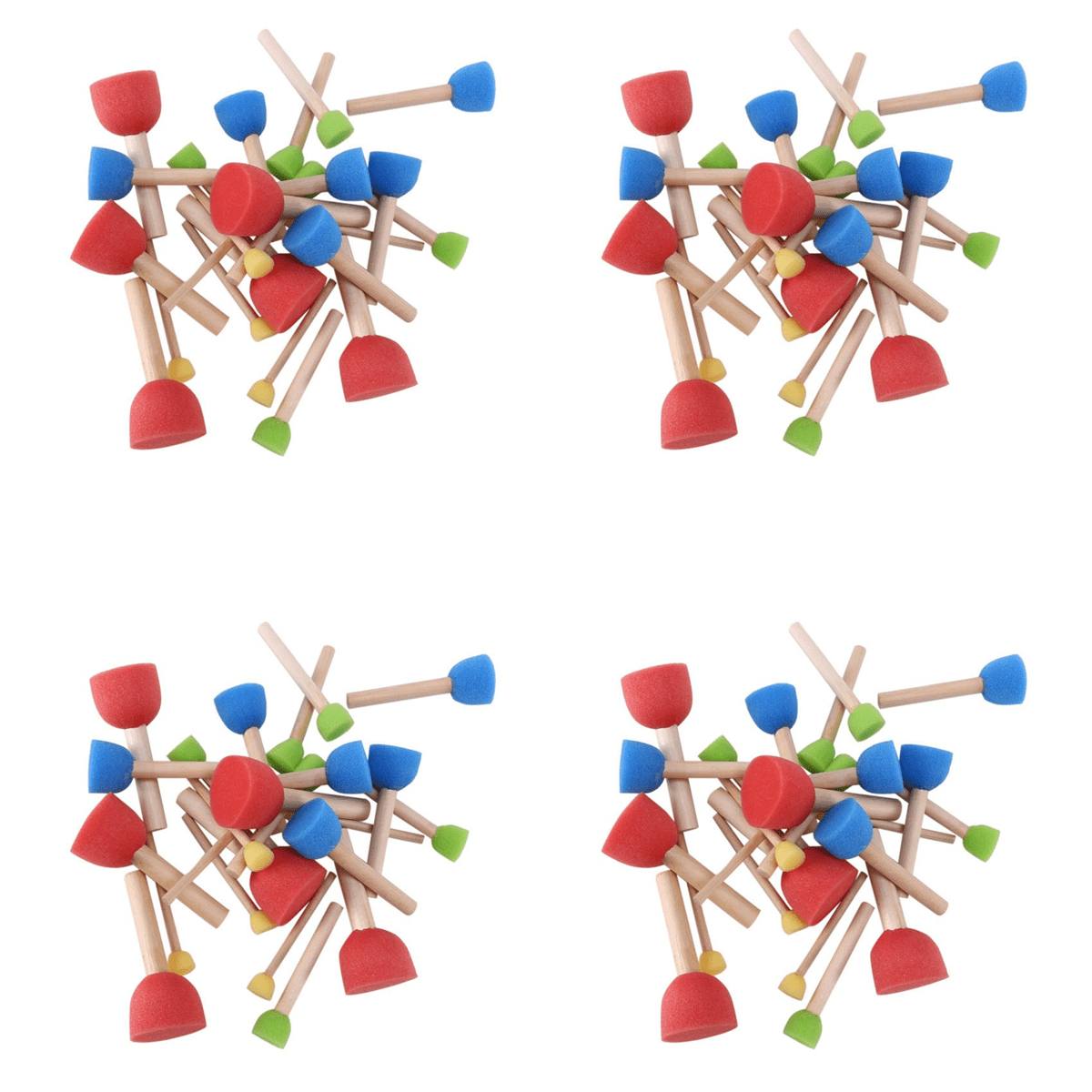 Foam Pouncer Assortment-Sponge Painting Stippler Set 96/-Foam Brush Value Pack-1.5cm 2cm 3cm 4cm