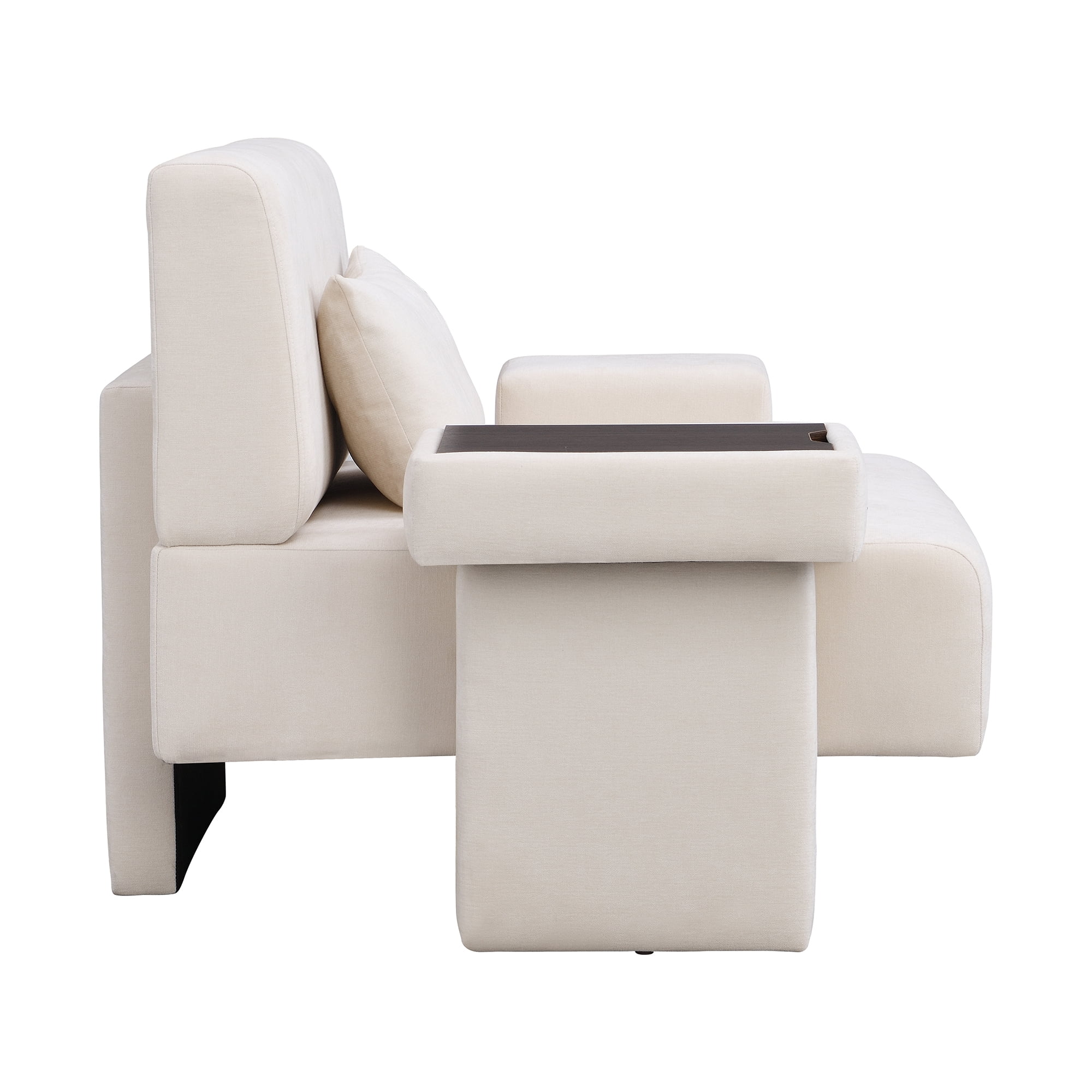 Euroco Modern Oversized Armchair, 48'' Wide Mid-Century Chair with Pillow Upholstered, Sturdy Wood Frame & Soft Cushion for Living Room