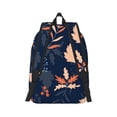 thumbnail image 2 of Naloa Autumn Leaves With Blue Canvas Backpack for Men Women Rucksack Casual Travel Daypack College Tote Satchel Bookbag for Teens-Medium, 2 of 7
