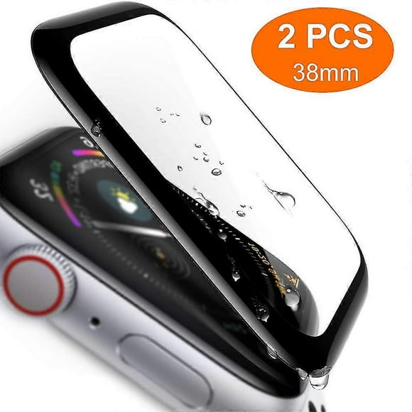 (38mm) 2 Pcs Compatibles pour Iwatch Protecteur d'Écran en Verre Trempé