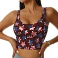 thumbnail image 2 of Lsque American Stars1 Printed Women'S Sports Bra, Compression, Moisture Wicking, High-Impact Sports Bra For Women,Supportive sports bra-Large, 2 of 9