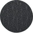 thumbnail image 2 of Furnish My Place Geometrical Pattern Indoor/Outdoor Refine Dark Gray Rug, Abstract Area Rug, Doorway Mat, Contemporary Rug for Living Room, Entryway, Made in USA, 18" Round - Set of 3, 2 of 5