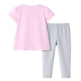 thumbnail image 2 of HILEELANG Toddler Girls 100% Cotton Bunny Daisy Puff Sleeve Legging Set, Sizes 5T, 2 of 5