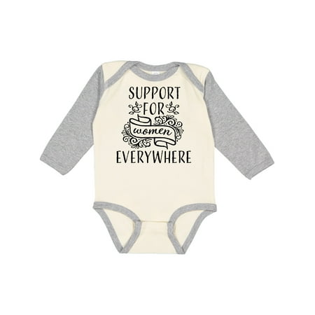 

Inktastic Support for Women Everywhere Gift Baby Boy or Baby Girl Long Sleeve Bodysuit