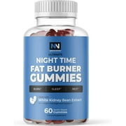 Nobi Nutrition Night Time Fat Burner Gummies | Weight Loss & Sleep Support Supplement | Slimming Hunger Suppressant & Metabolism Booster