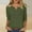 125#Army Green, variant on Women's V Neck 3/4 Sleeve T Shirts Casual Basic Summer Tees Shirts Loose Fit Tunic Tops