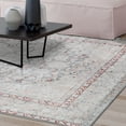 thumbnail image 7 of Bremond Floral Medallion Indoor Boho Area Rug, Berry Red, 5' 0" x 7' 6", 7 of 7