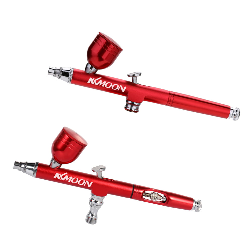 Kkmoon Portable Mini Size Spray Pump Pen Air Compressor Set for Art Painting Craft Cake Spray Model Airbrush Kit, Size: 173, Red