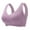 Purple, variant on Women's Thin Solid Color Comfortable Breathable Push Up Bra With Underwire Triple Bra
