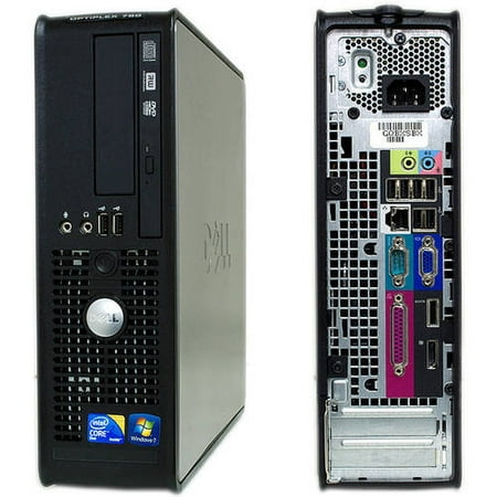 Refurbished Dell 780 SFF Desktop PC with Intel Core 2 Duo E7400 Processor, 4GB Memory, 250GB Hard Drive and Windows 10 Home (Monitor Not