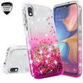 thumbnail image 1 of Compatible for Samsung Galaxy A10e Case, with [Tempered Glass Screen Protector] SOGA Diamond Liquid Quicksand Cover Cute Girl Women Phone Case - Clear/Pink, 1 of 5