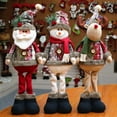 thumbnail image 4 of Pie De Navidad Papá Noel Muñeco De Nieve Reno Muñeco Estatuilla Decoración Para El Hogar Adorno De Año Nuevo Moyic HA045236-01, 4 of 5