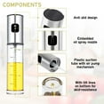 thumbnail image 5 of Edihome Kitchen Oil Spray Air Fryer Spray 100 Ml Sprayer Non Drip Sprayer Fryer Accessories Without Hulie Glass And Stainless, 5 of 9