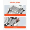 thumbnail image 4 of KFFKFF Sausage Roller, 18 Sausage Capacity with 7 Rollers, 1050W Stainless Steel Hot Dog Grill, Commercial Grade Machine with Independent Temperature Regulation, Protective Lid, Side Compartment, 4 of 9