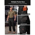 thumbnail image 6 of liyiyiyia Fleece Lined Pants for Men Ripstop Cargo Work Hiking Ski Pants Winter Outdoor Insulated Trousers, 6 of 7