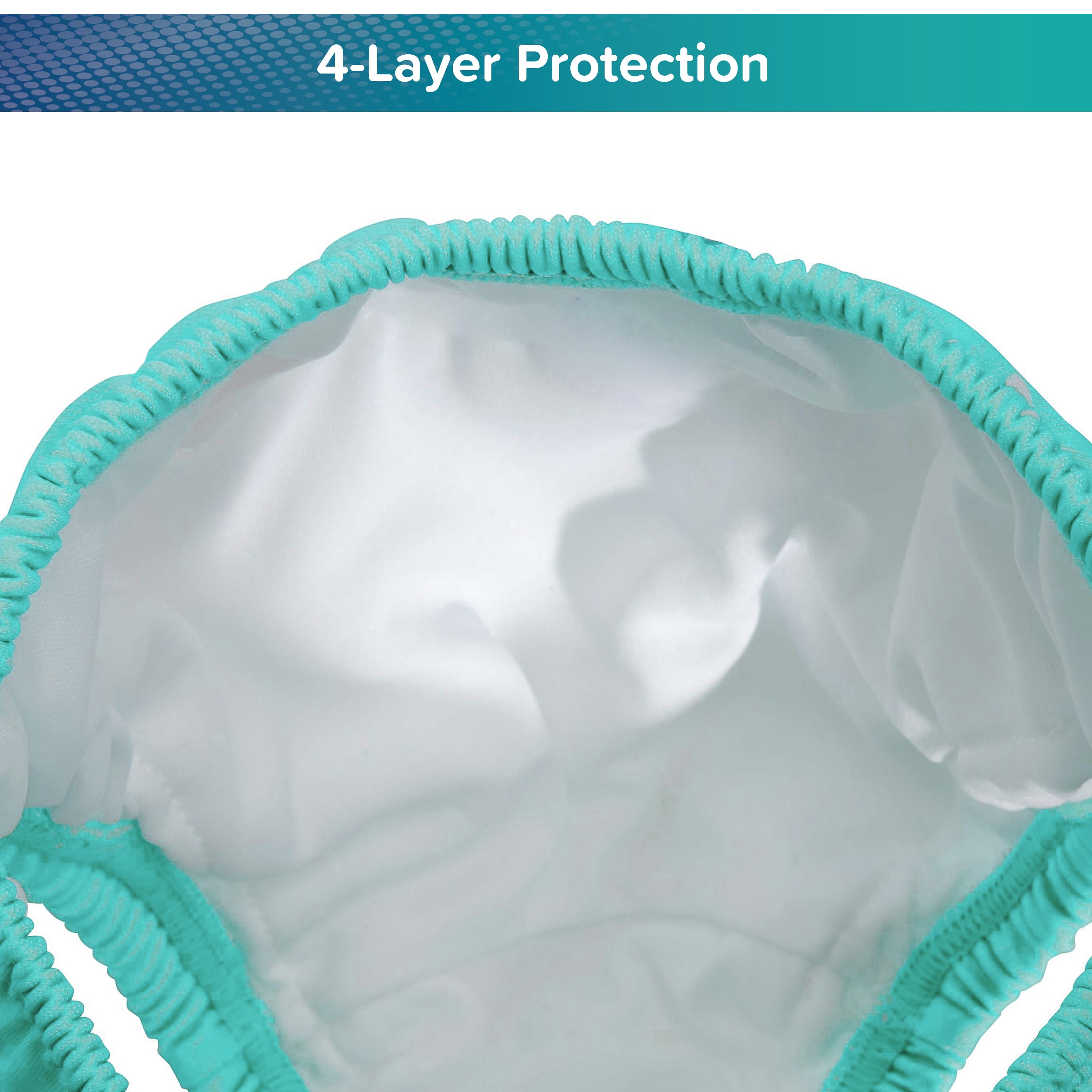 (2 pack) SwimSchool Reusable Polyester Swim Diaper for Infants, Size m, 6-18 Months, Unisex (16-22 lbs)