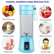 Personal Mini Blender Smoothie Maker, Portable Juicer Cup, Rechargeable Power Mixer for Fruit and Vegetable, Travel Juicer Bottle, White