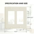 thumbnail image 3 of UCOMEN 2-Gang Decor Wall Plate, Almond - 6 Pack for Outlets, Switches, Dimmers (4.57”x4.57”), 3 of 6
