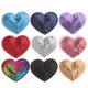 thumbnail image 2 of 9 piezas parches de corazón cosiendo hierro en lentejuelas apliques parches de artesanía de bricolaje para mochilas de ropa chaquetas jeans, 2 of 5