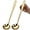 304-Gold, variant on Soup Ladle, 2Pcs Stainless Steel Ladle spoon, 12.2Inch Metal Long Handle Serving Spoon for Cooking Buffet, Party, Kitchen, Gold