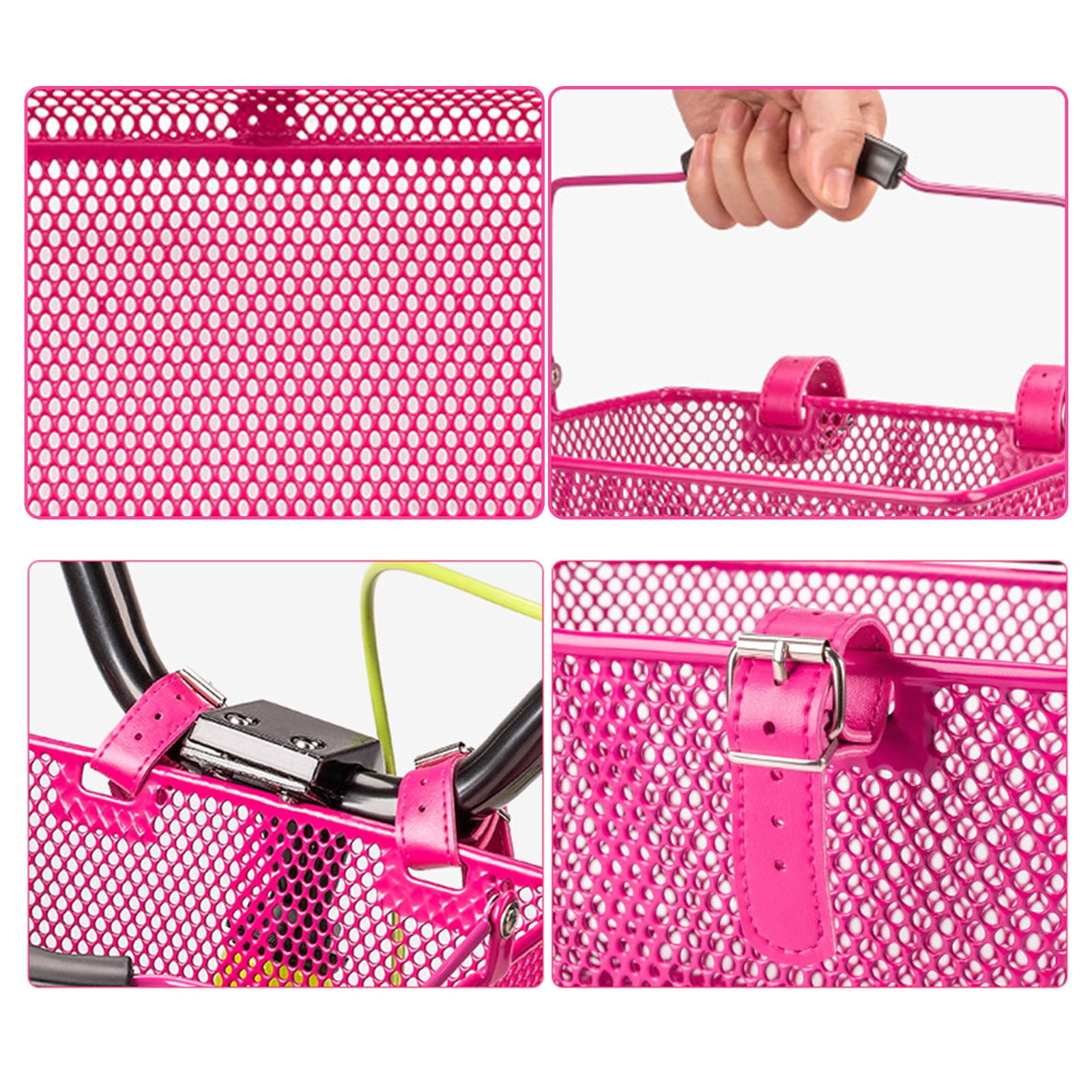 Durability Irons Child Bike Basket Convenient Storage Bike Front Basket Family Outings Accessory