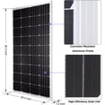 thumbnail image 4 of Pikasola 200 Watt 12/24V Solar Panel Kit for RV Boat Home: 2pcs 100W Monocrystalline Solar Panel Grade A + 12/24V Solar Charge Controller + 16ft &10ft Solar Cable + Z-Brackets, 4 of 6