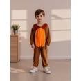 thumbnail image 5 of RUINIXCW Toddler Baby Girl Boy Thanksgiving Turkey Costume Kids Halloween Animal Costume Infant Baby Boy Girl Fall Winter Clothes Warm Flannel Romper Long Sleeve Hooded Zip Up Jumpsuit, 5 of 10
