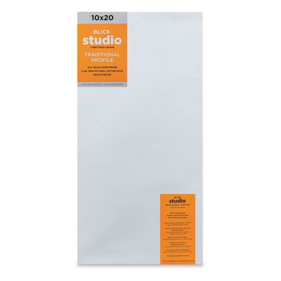 Blick Studio Stretched Cotton Canvas - Traditional Profile, 10" x 20"