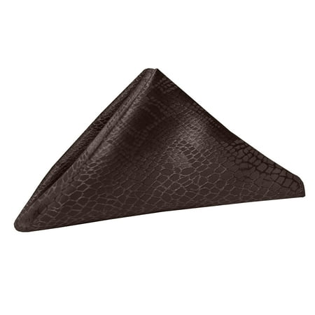 

Ultimate Textile (5 Dozen) Damask Kenya 20 x 20-Inch Cloth Dinner Napkins - Home Dining Collection - Snakeskin Jacquard Design Chocolate Brown
