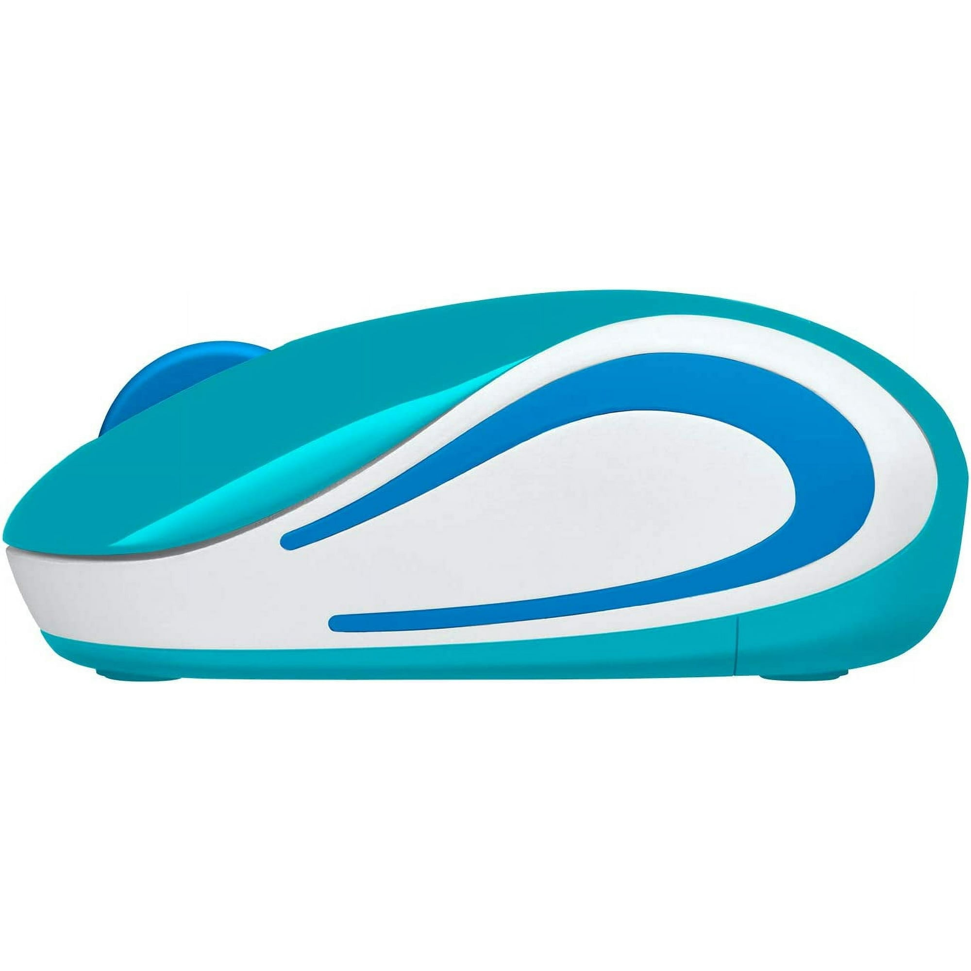 Logitech Wireless Mini Mouse M187 Ultra Portable,1000 DPI Optical Tracking, 3-Buttons, PC/Mac/Laptop - Bright Teal