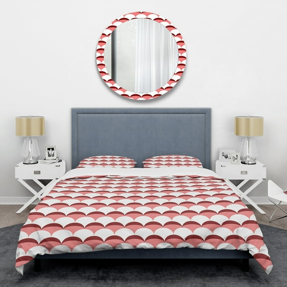 Designart 'Geometrical Retro Design V' Mid-Century Modern Duvet Cover Set