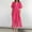 Hot Pink, variant on Babysbule Womens Fall Plus Top Sets Outfit Women's Lantern Casual Party Sleeve Dress