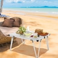 thumbnail image 4 of Gymax Folding Camping Table w/ Storage Bag & Waterproof Desktop Aluminum Structure Silver, 4 of 10