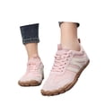 thumbnail image 3 of KANG Fashion Women's Wide-Toe Casual Sneakers, Minimalist Barefoot-Style Shoes, Platform -Sole Comfort Walking Shoes, Couples' Style Leather-Upper Athletic Shoes Pink 36, 3 of 7